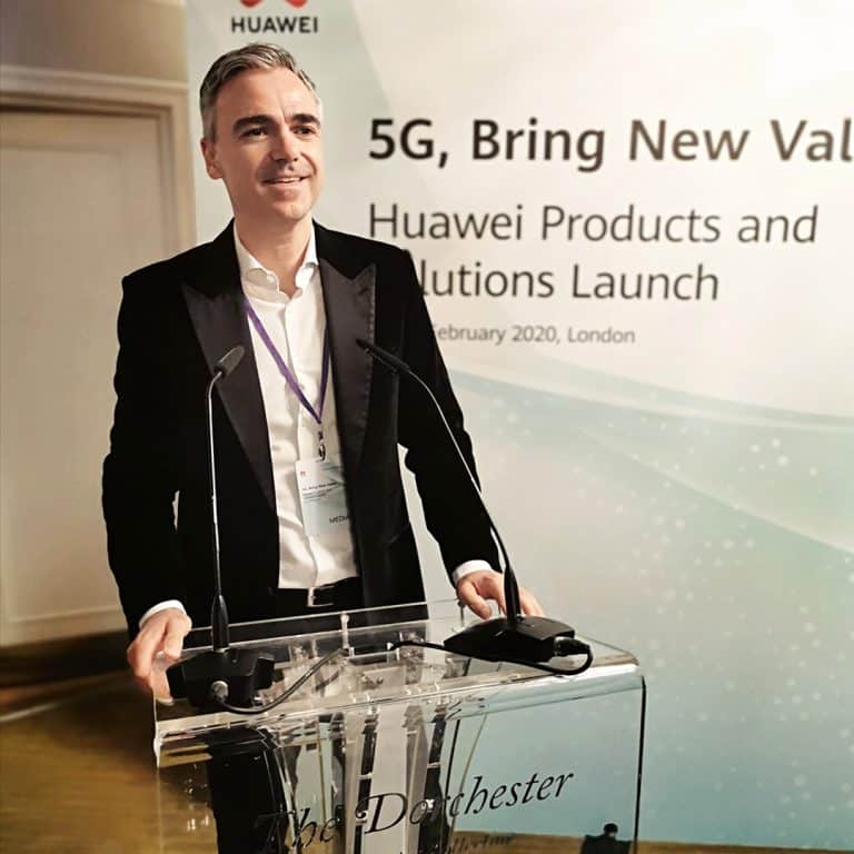 Mike Flache at the 5G Bring New Value event at the Dorchester, London