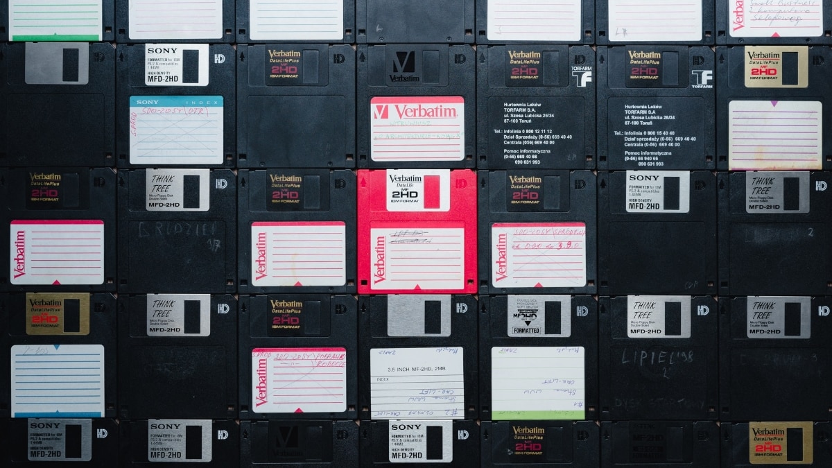 A selection of old Verbatim diskettes